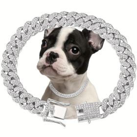 Shiny Diamond Safety Metal Necklace (Option: Silver-L)